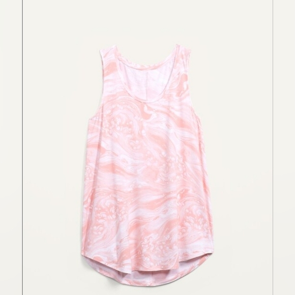 BNWT Old Navy Pink and White Luxe Scoop Neck Tank Top Size S,  Workout, Summer - Picture 1 of 7